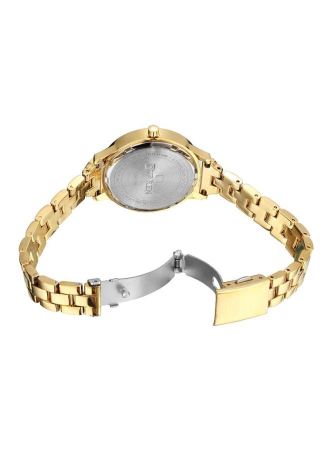 CURREN - Women's Water Resistant Analog Watch 9019 - 30 mm - Gold - Image 1