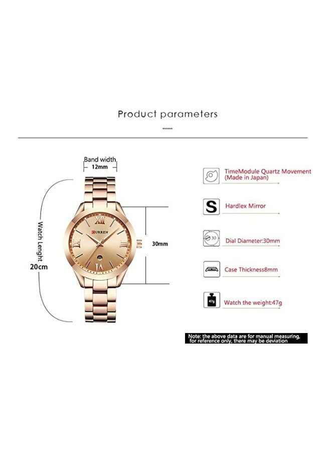 كارين ساعة يد بعقارب مقاومة للماء طراز WT-CU-9007-RGO#D1 للنساء - Image 5