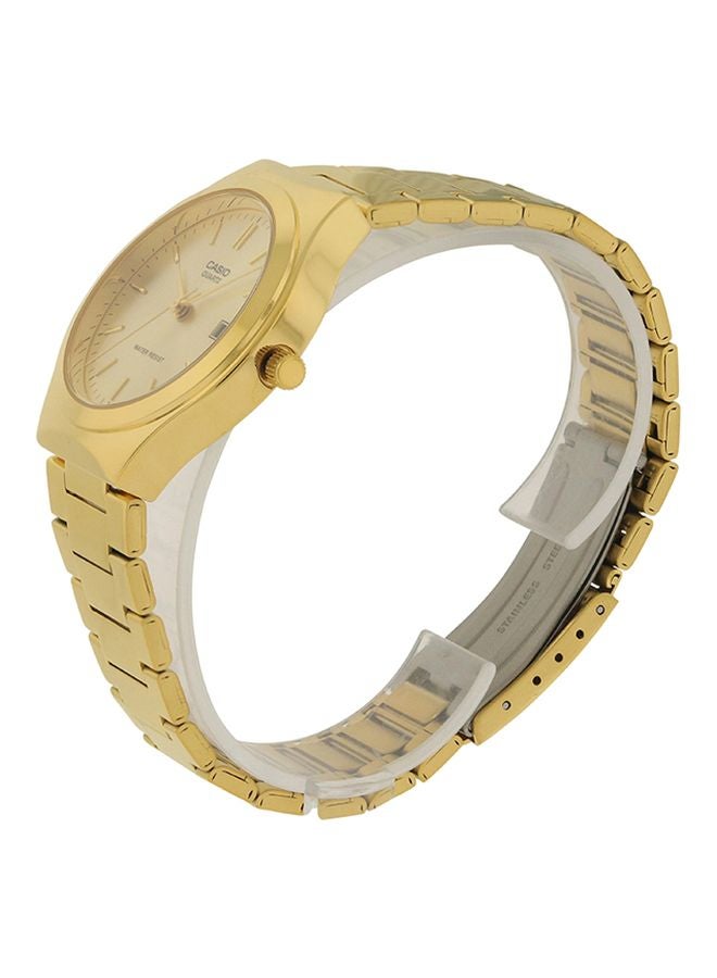 كاسيو ساعة يد إنتايسر بعقارب مقاومة للماء طراز MTP-1170N-9A - مقاس 36 مم - ذهبي للرجال - Image 3