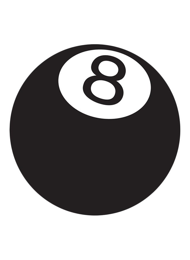 بوشي ملصق جداري بطبعة 8 كرات البلياردو أسود/ أبيض 50x40سم - Image 1