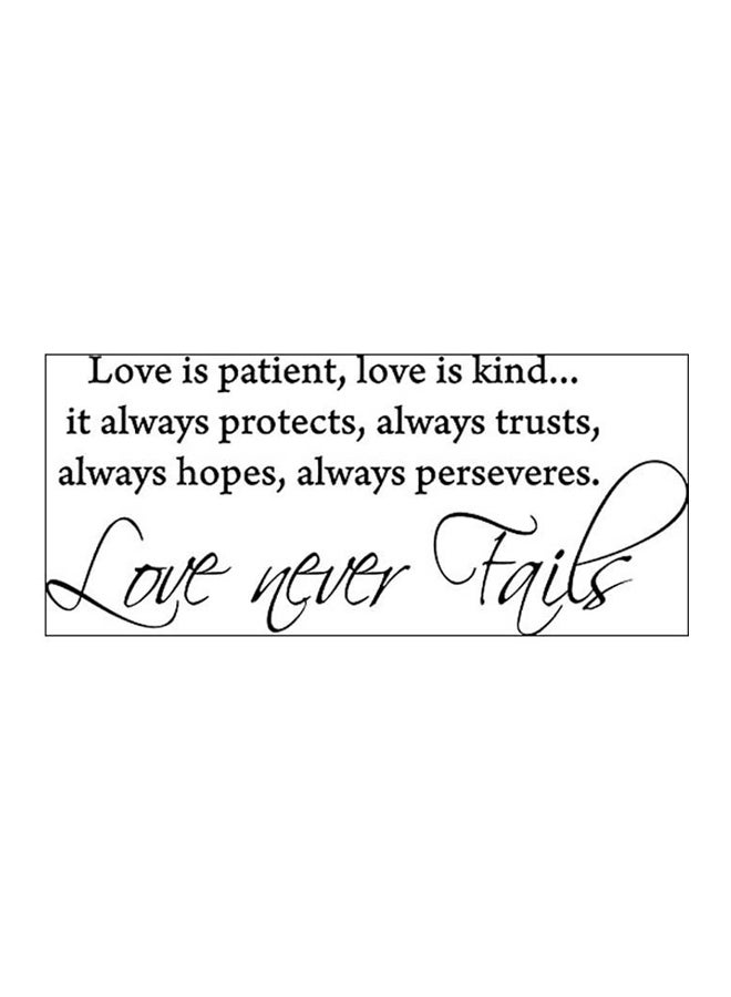 Decalgeek Love Quote Printed Wall Sticker Black/White 25.4x76cm  - Image 1