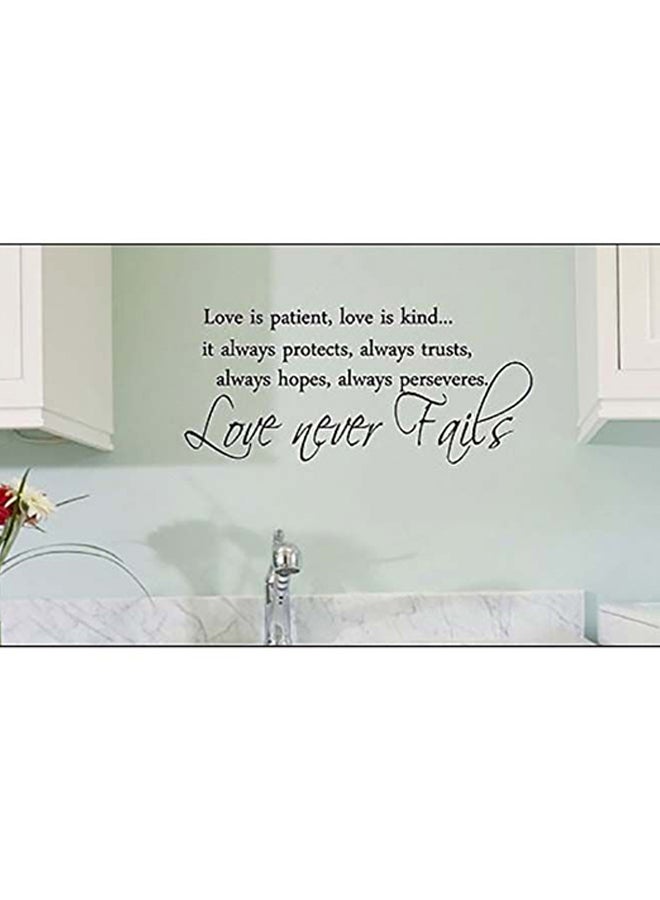 Decalgeek Love Quote Printed Wall Sticker Black/White 25.4x76cm  - Image 2