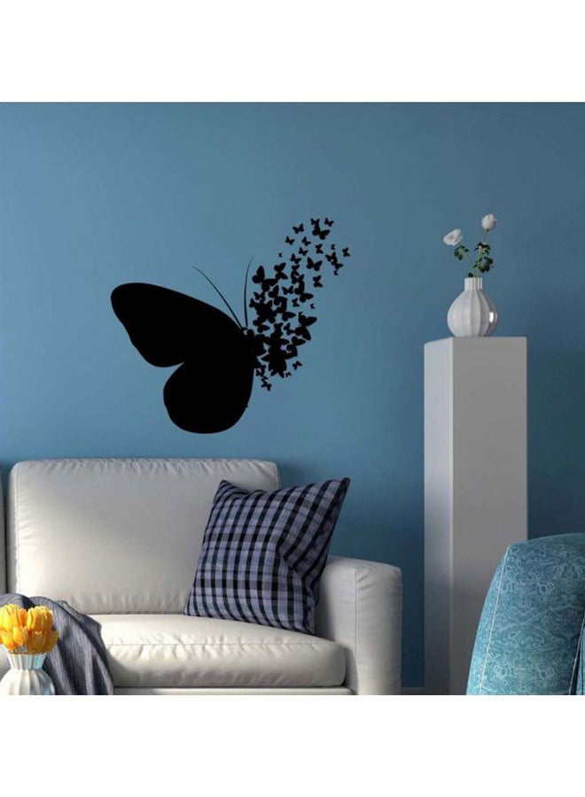ستيكي ملصق جداري بطبعة الفراشات للتزيين أسود 40x44سم - Image 2