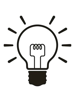 Decorative Light Bulb Wall Sticker Black 14x14centimeter - v1595331521/N39400355A_1