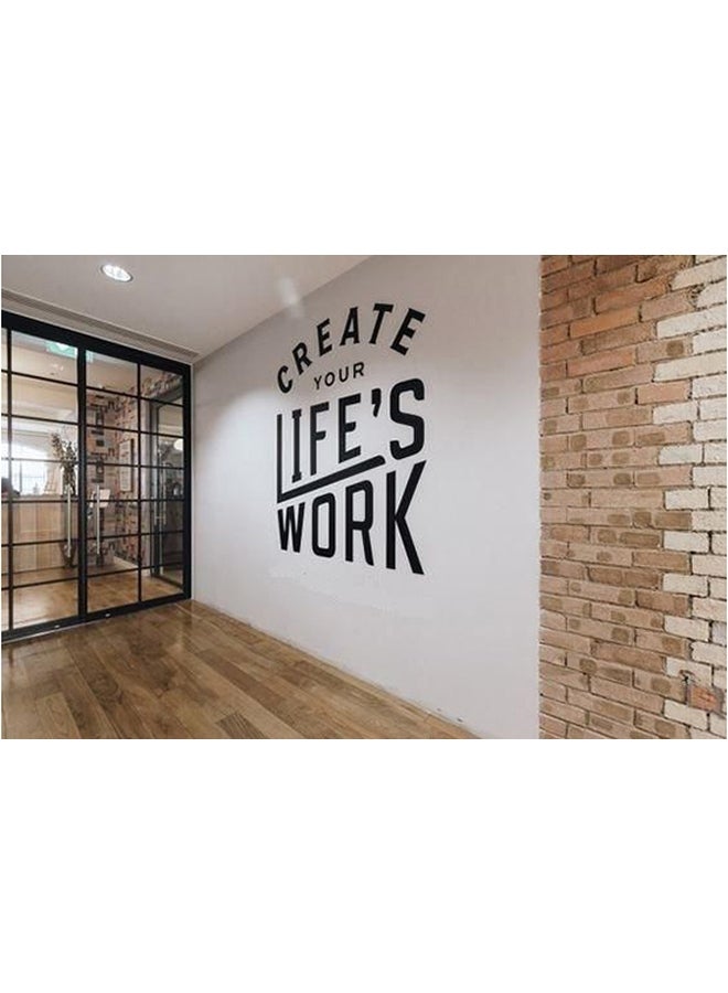 Spoil Your Wall Create Your Lifes Work Pattern Wall Sticker Black 60x80cm 