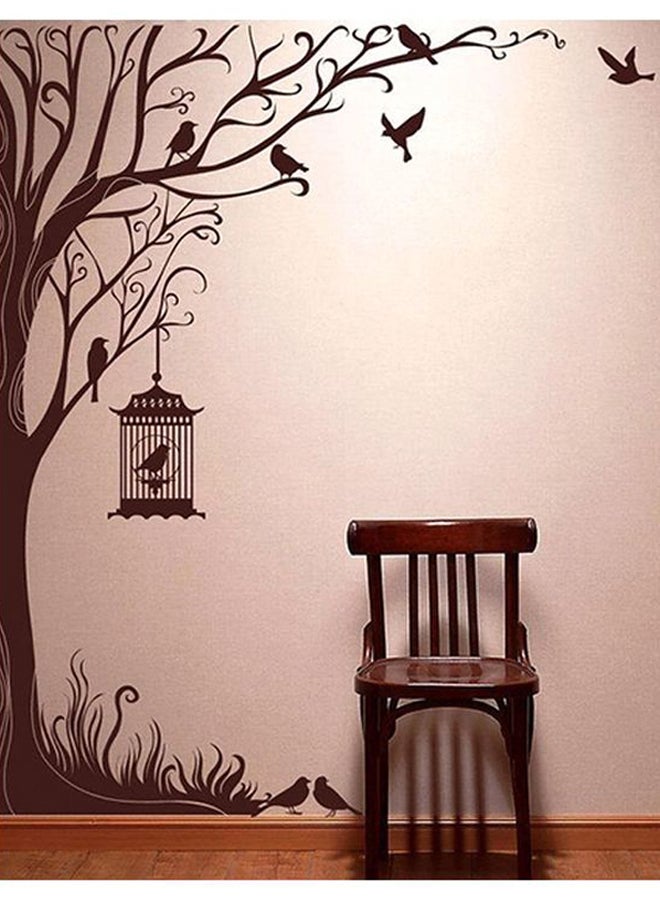 BBOriginalDesigns Birds Themed Wall Sticker Brown 60x45cm 
