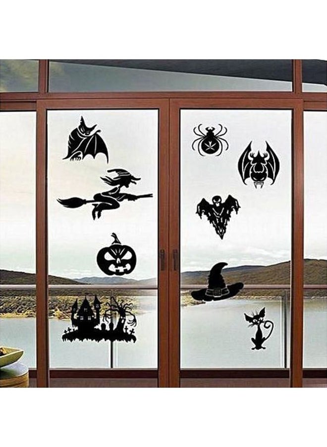 Halloween Series Printed Wall Sticker Black 58x54centimeter