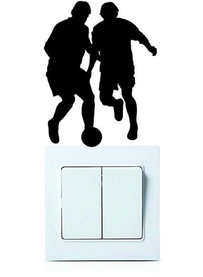 giftex Decorative Football Player Printed Wall Sticker Black 10x7.7cm