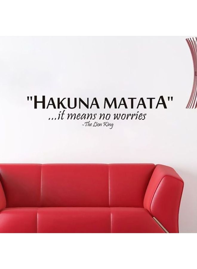 oem Decorative Hakuna Matata Printed Wall Sticker Black 57x13cm - Image 2