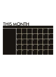 VAKIND Month Plan Calendar Chalkboard Printed Wall Sticker Black 60x90centimeter  - Image 1