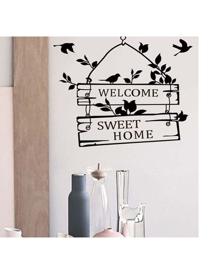 VAKIND Welcome Sweet Home Quotes Wall Sticker Black 39x31cm - Image 2