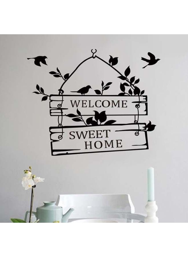 VAKIND Welcome Sweet Home Quotes Wall Sticker Black 39x31cm - Image 3