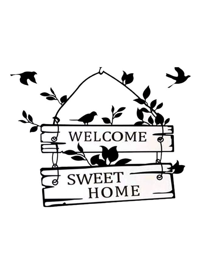 VAKIND Welcome Sweet Home Quotes Wall Sticker Black 39x31cm - Image 1