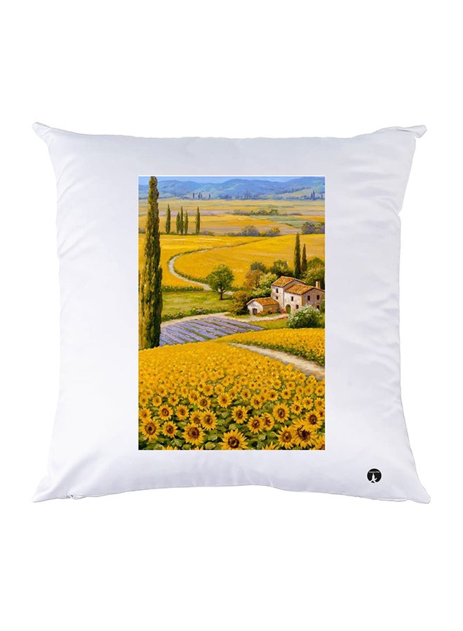 Printed Pillow Case polyester White 30x30cm
