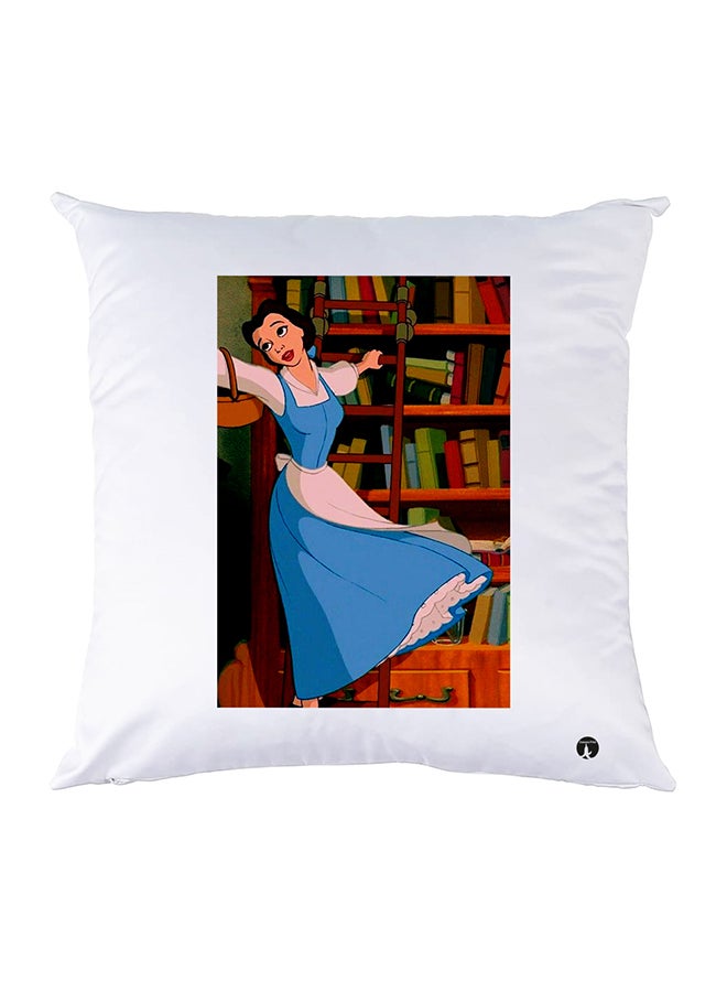 غطاء وسادة مطبوع polyester أبيض 30x30سم