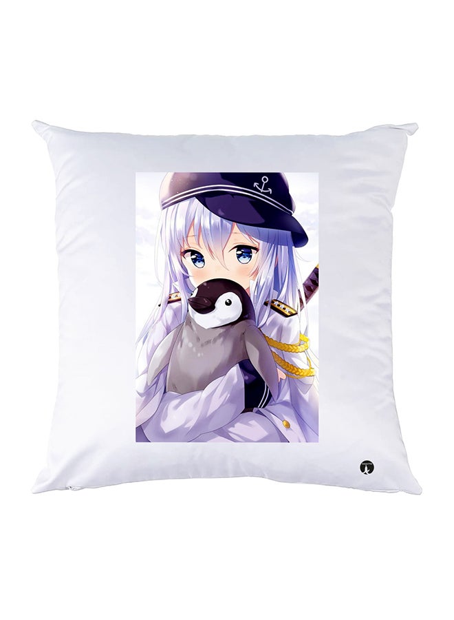 Printed Pillow Polyester White