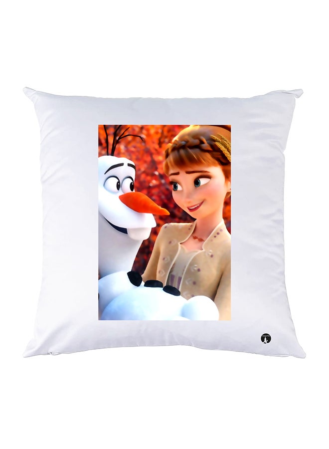 بي بي وسادة مزيّنة بنقشة مطبوعة بوليستر أبيض 30x30سم