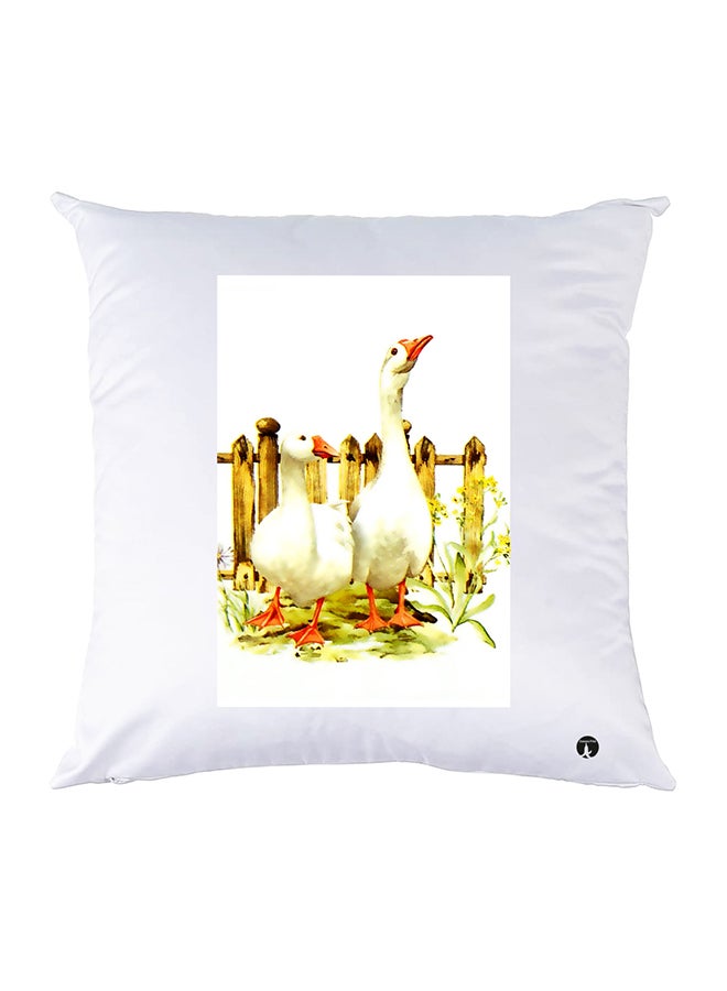 وسادة مزيّنة بنقشة مطبوعة polyester أبيض 30x30سم