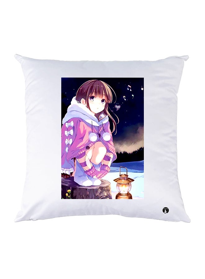 Printed Pillow polyester White 30x30cm