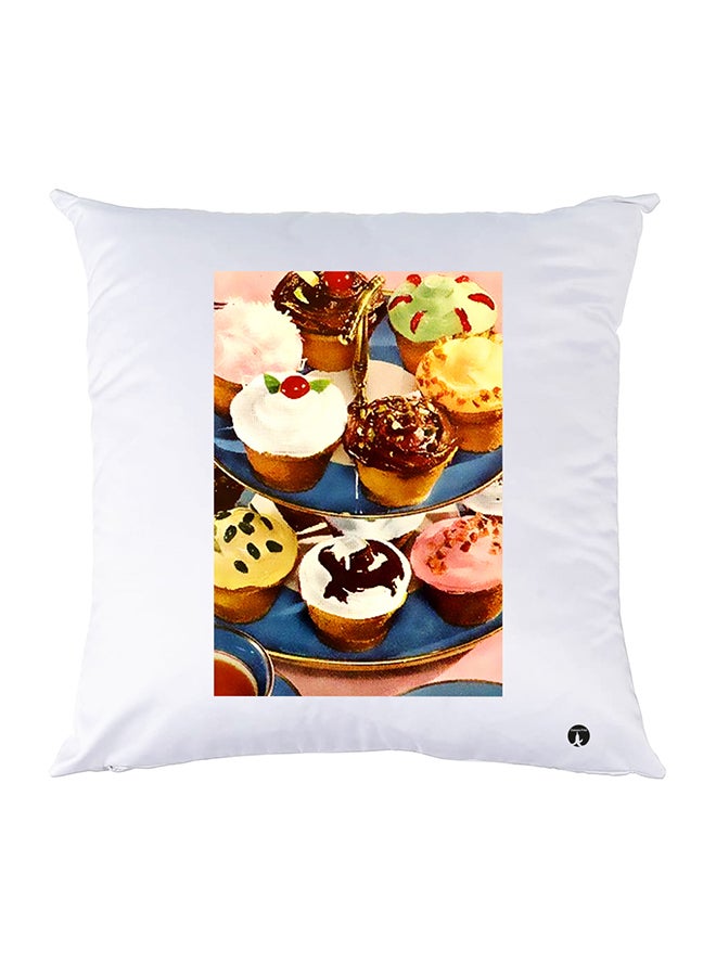 BP Printed Pillow Polyester White 30x30cm