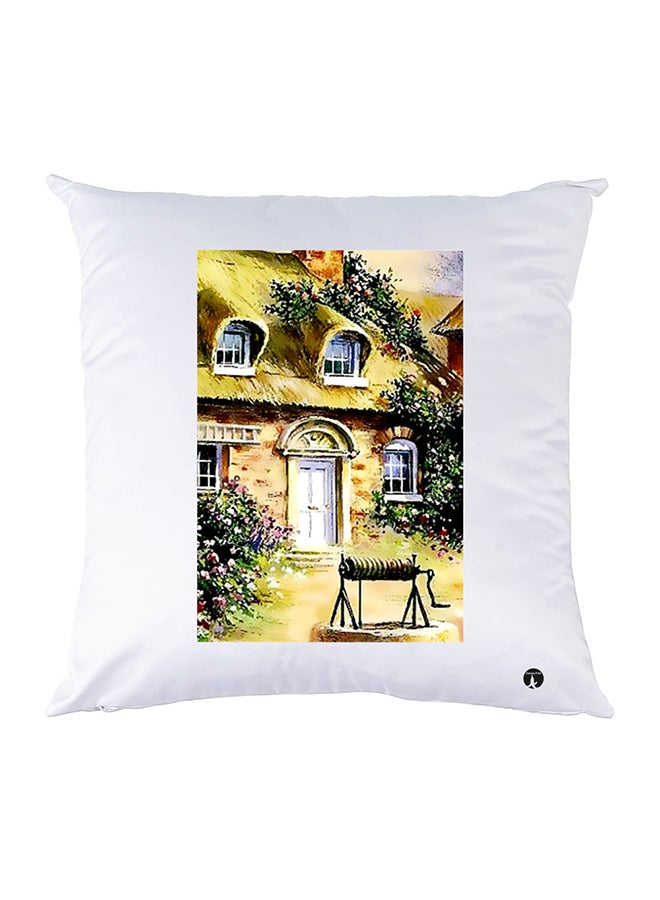 Printed Pillow polyester White 30x30cm