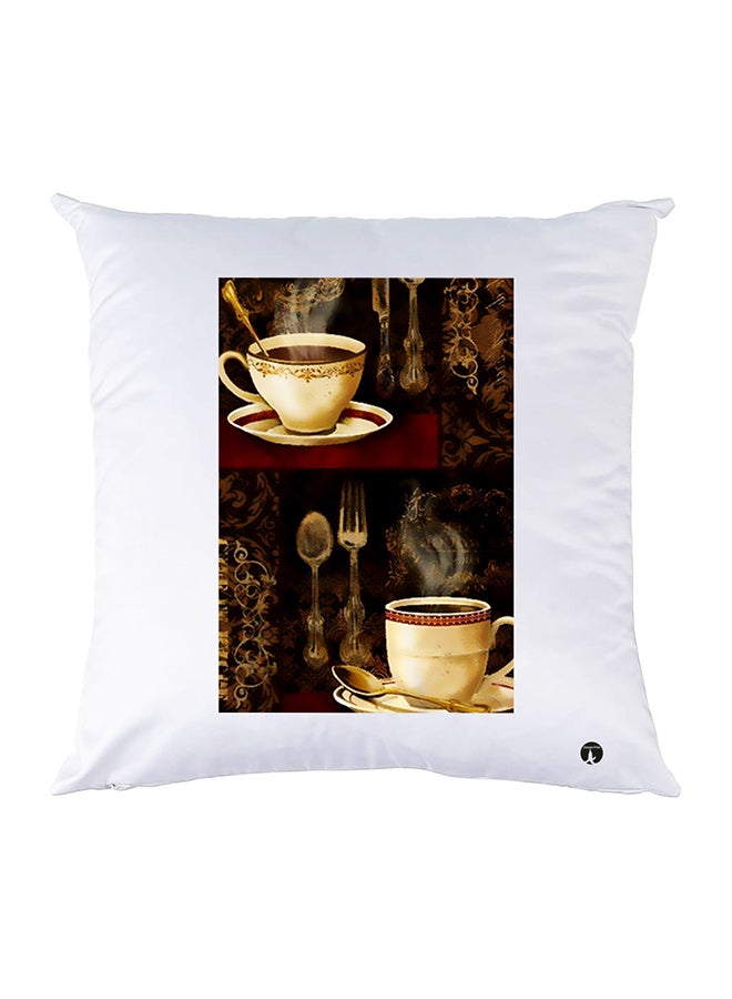 Printed Pillow polyester White 30x30cm