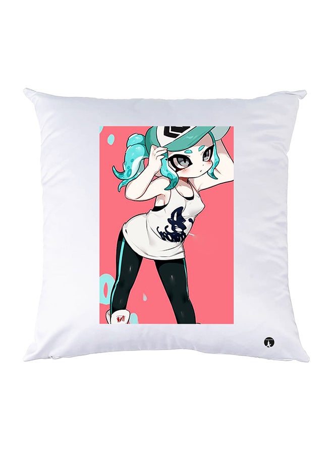 غطاء وسادة مطبوع polyester أبيض 30x30سم