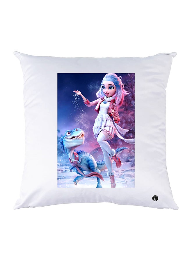 Printed Pillow Polyester White 30x30cm