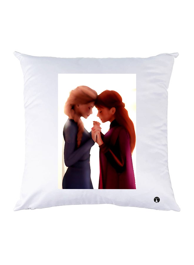 وسادة مزيّنة بنقشة مطبوعة polyester أبيض 30x30سم