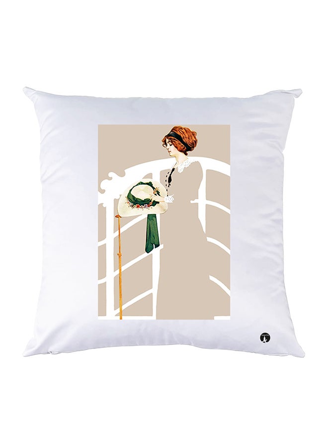 BP Printed Pillow polyester White 30x30cm