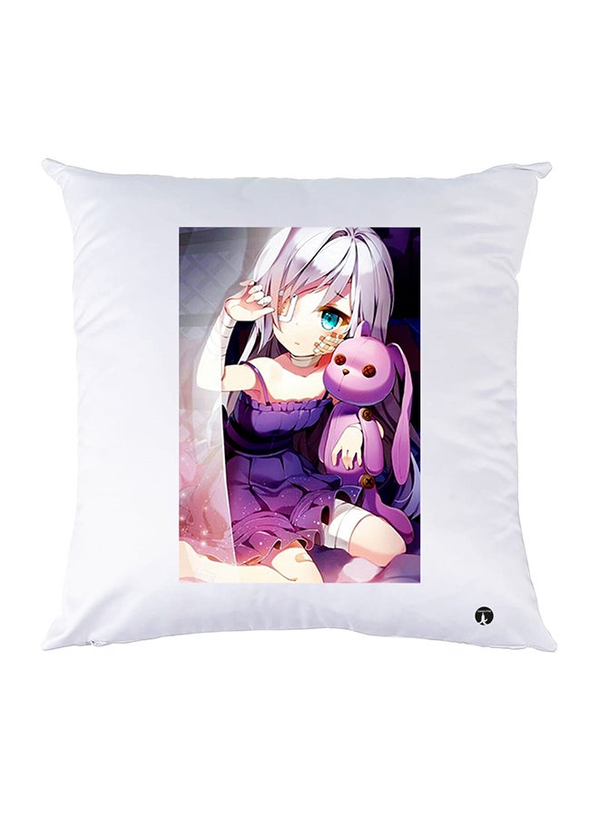 Printed Pillow polyester White 30x30cm