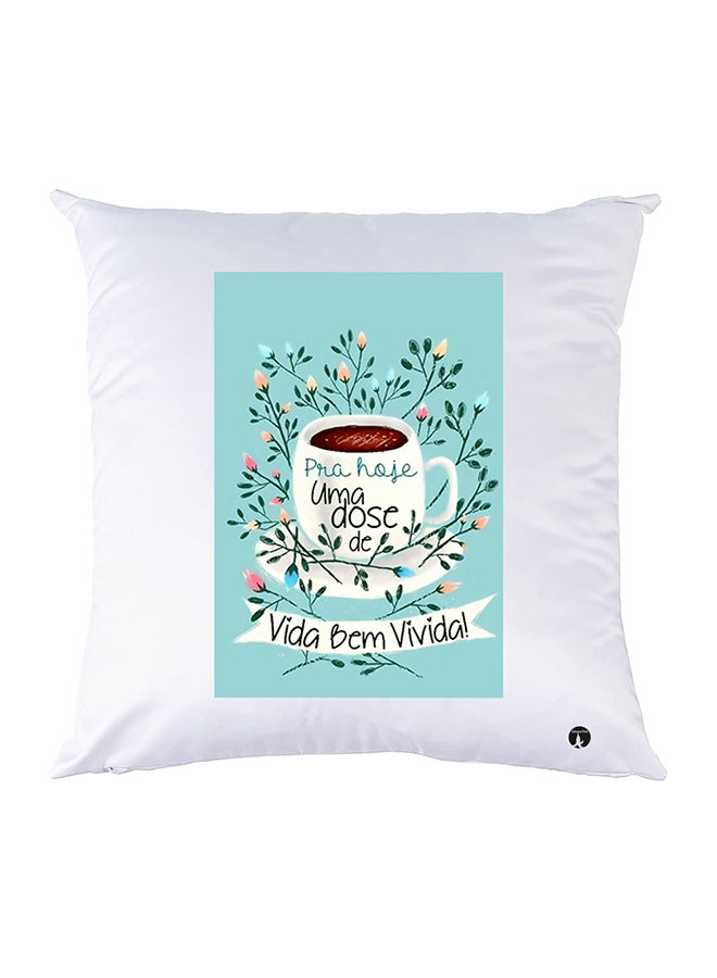 بي بي غطاء وسادة مطبوع بوليستر أبيض 30x30سم