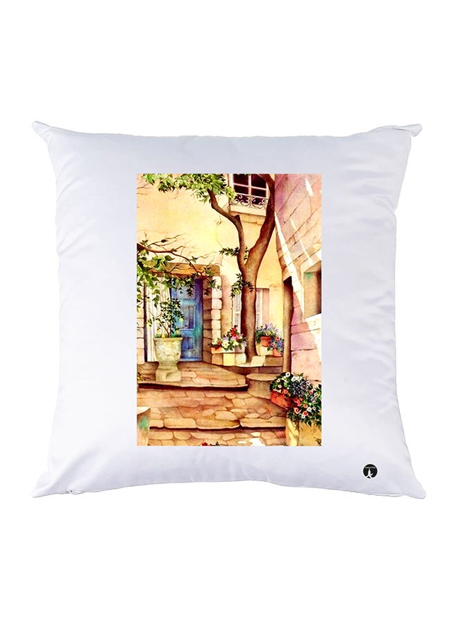 Printed Pillow polyester White 30x30cm