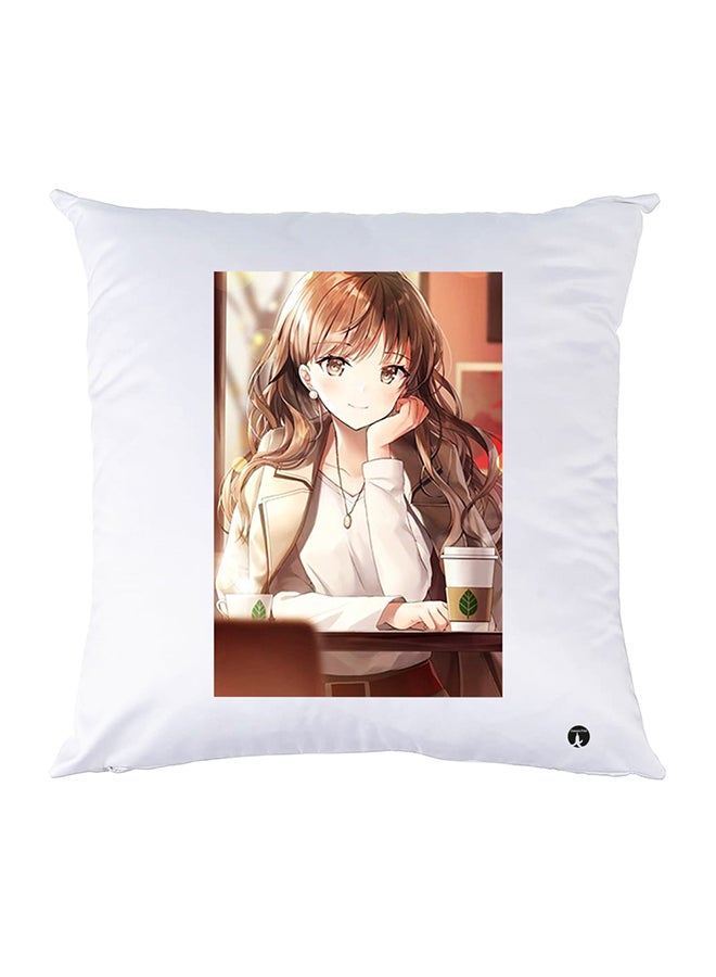 Printed Pillow Case Polyester White
