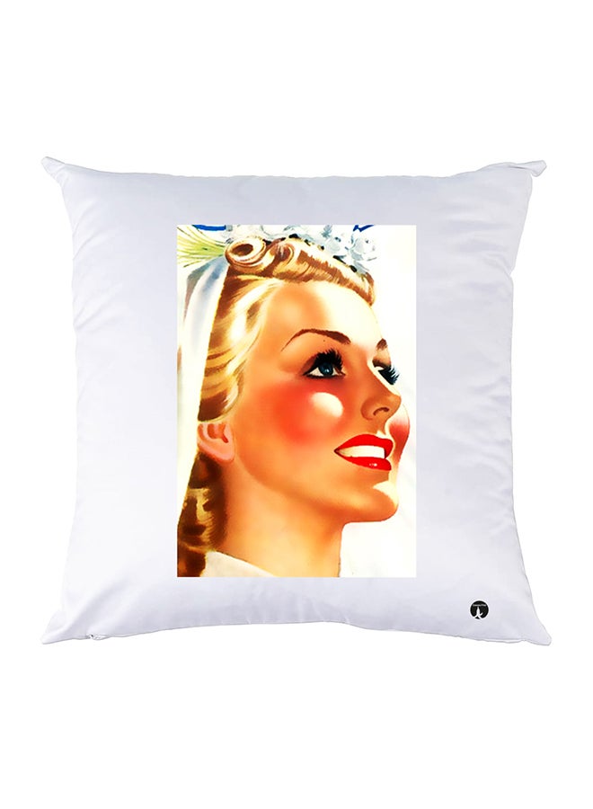 بي بي غطاء وسادة مطبوع polyester أبيض 30x30سم