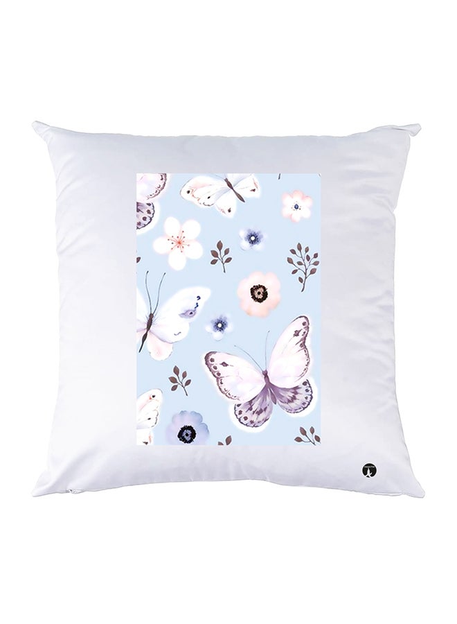غطاء وسادة مطبوع polyester أبيض 30x30سم