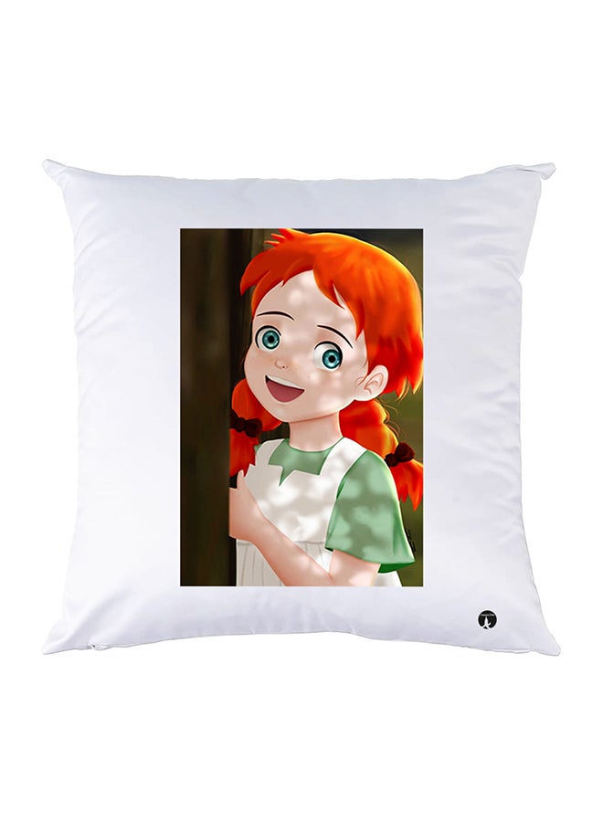غطاء وسادة مطبوع polyester أبيض 30x30سم