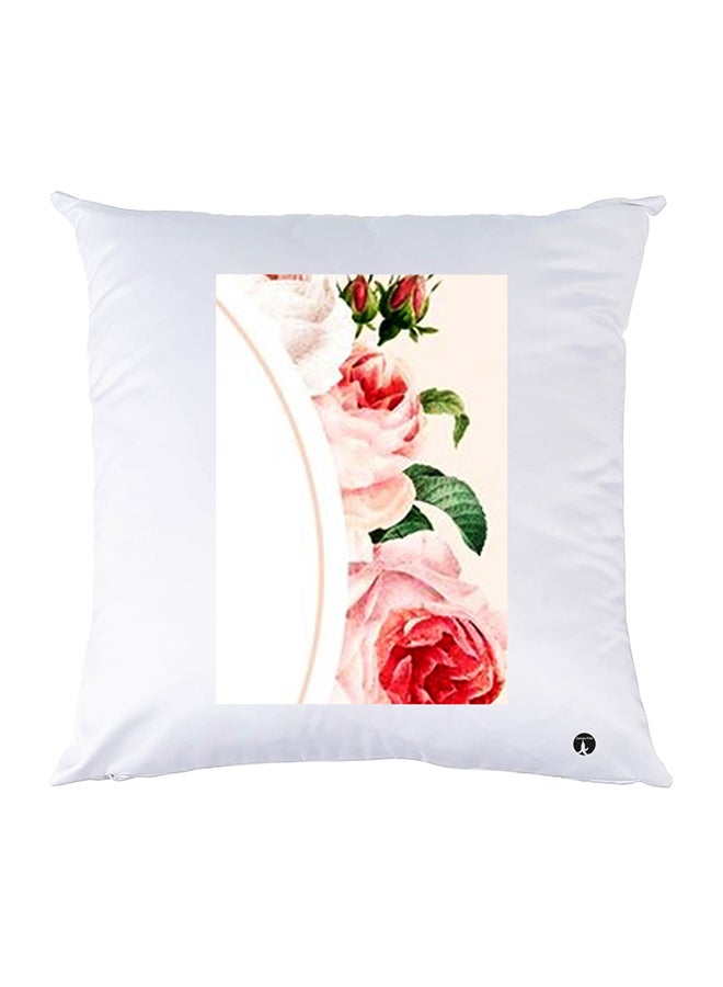 Printed Pillow polyester White 30x30cm