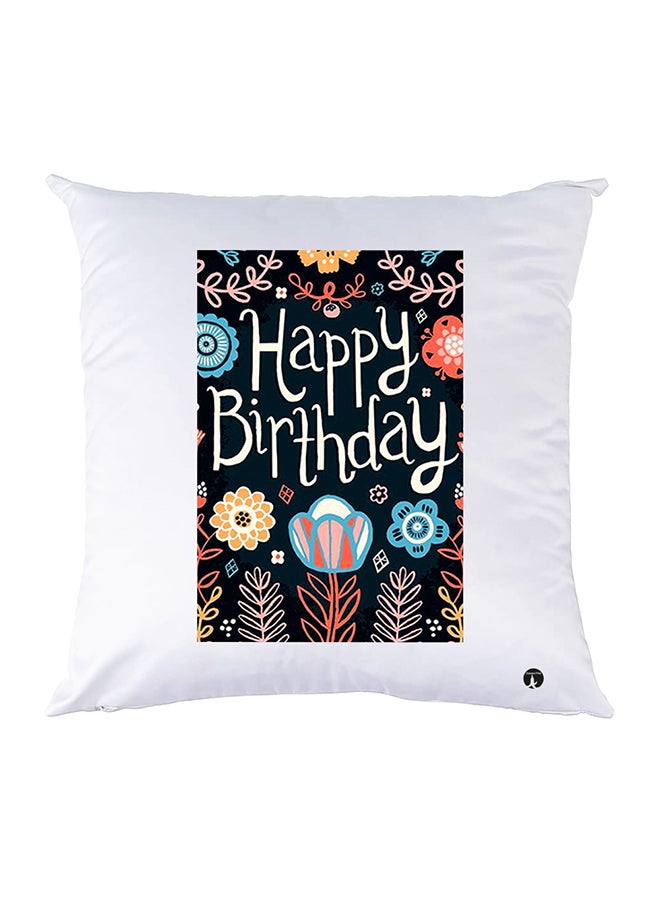 Printed Pillow polyester White 30x30cm