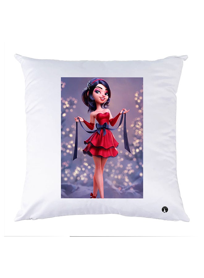 Printed Pillow Case polyester White 30x30cm