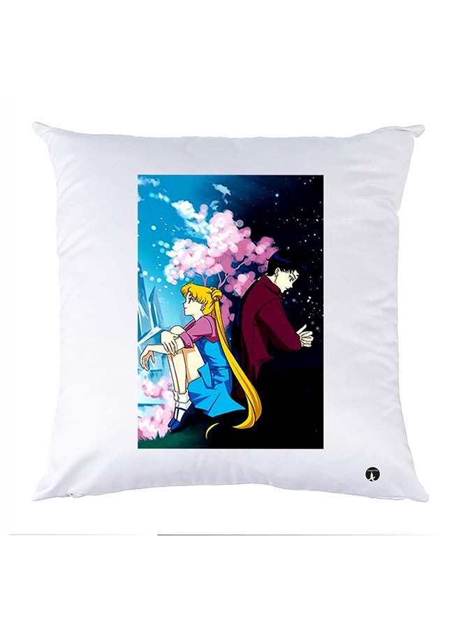 Printed Pillow Case polyester White 30x30cm