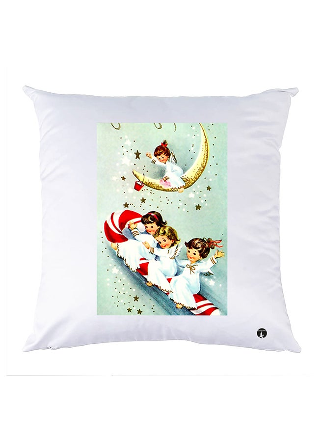 بي بي غطاء وسادة مطبوع polyester أبيض 30x30سم