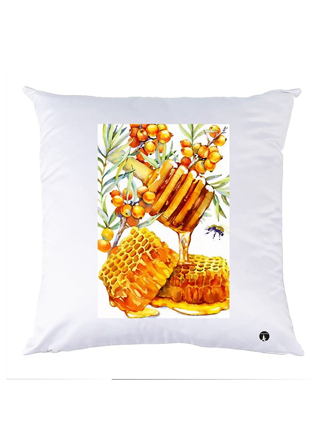 Printed Pillow Case polyester White 30x30cm