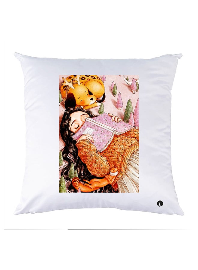 بي بي وسادة مزيّنة بنقشة مطبوعة polyester أبيض 30x30سم