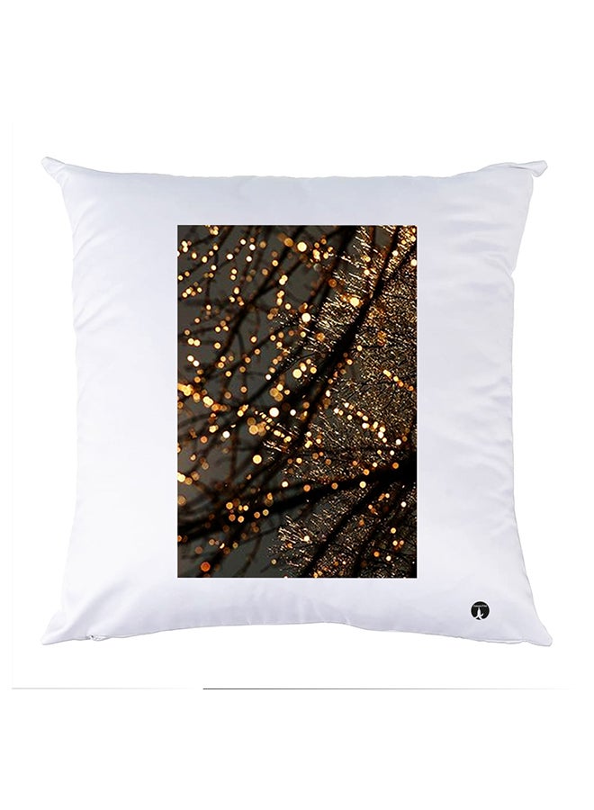 غطاء وسادة مطبوع بوليستر أبيض 30x30سم