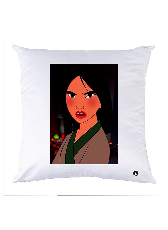 Printed Pillow Case polyester White 30x30cm