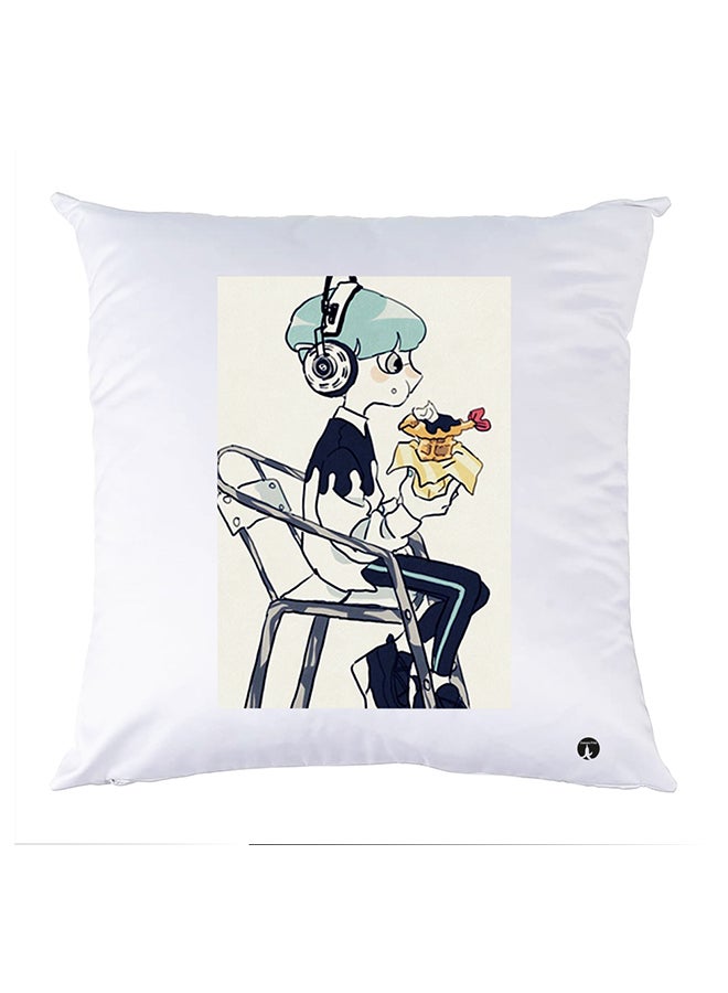 بي بي غطاء وسادة مطبوع polyester أبيض 30x30سم