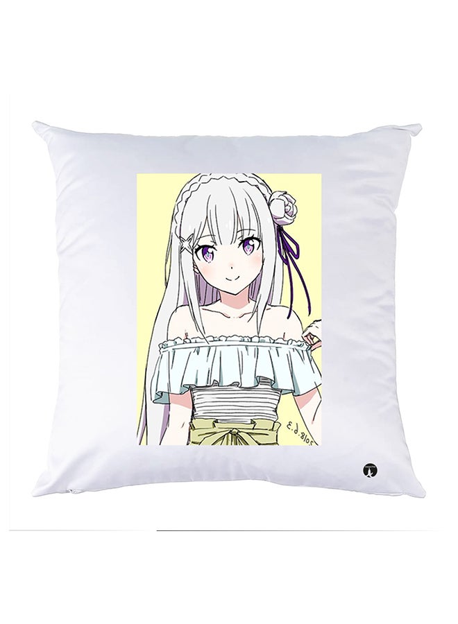 Printed Pillow polyester White 30x30cm