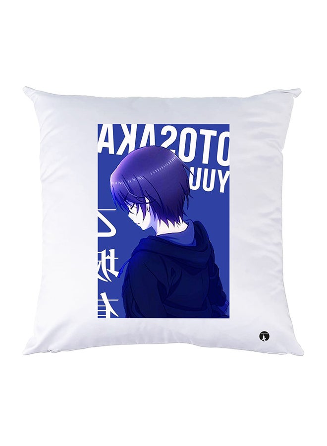 وسادة مزيّنة بنقشة مطبوعة polyester أبيض 30x30سم