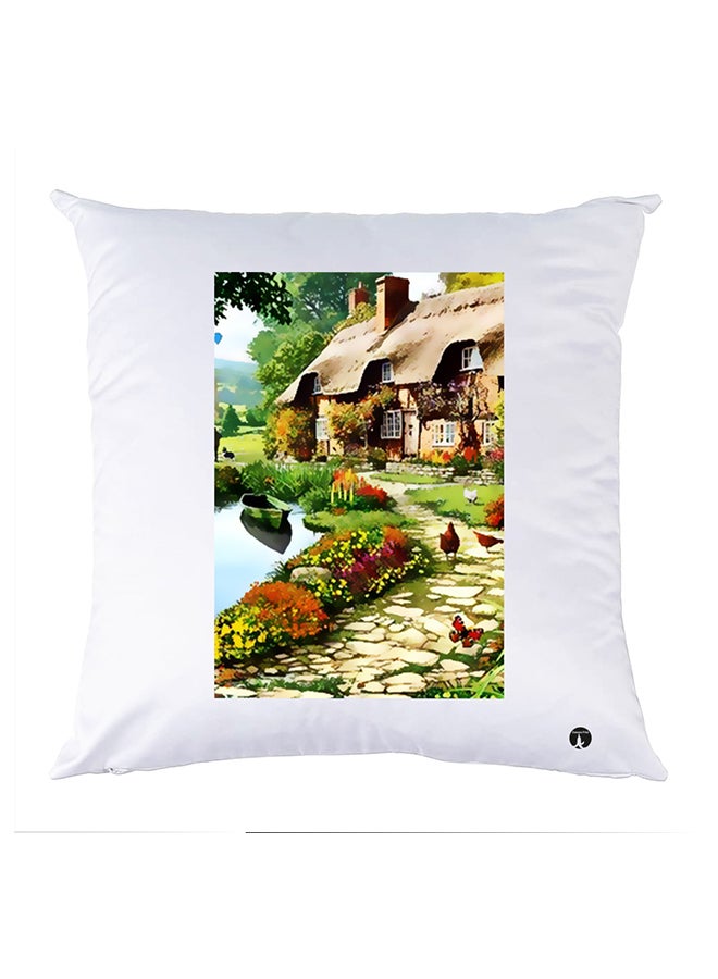 بي بي وسادة مزيّنة بنقشة مطبوعة polyester أبيض 30x30سم